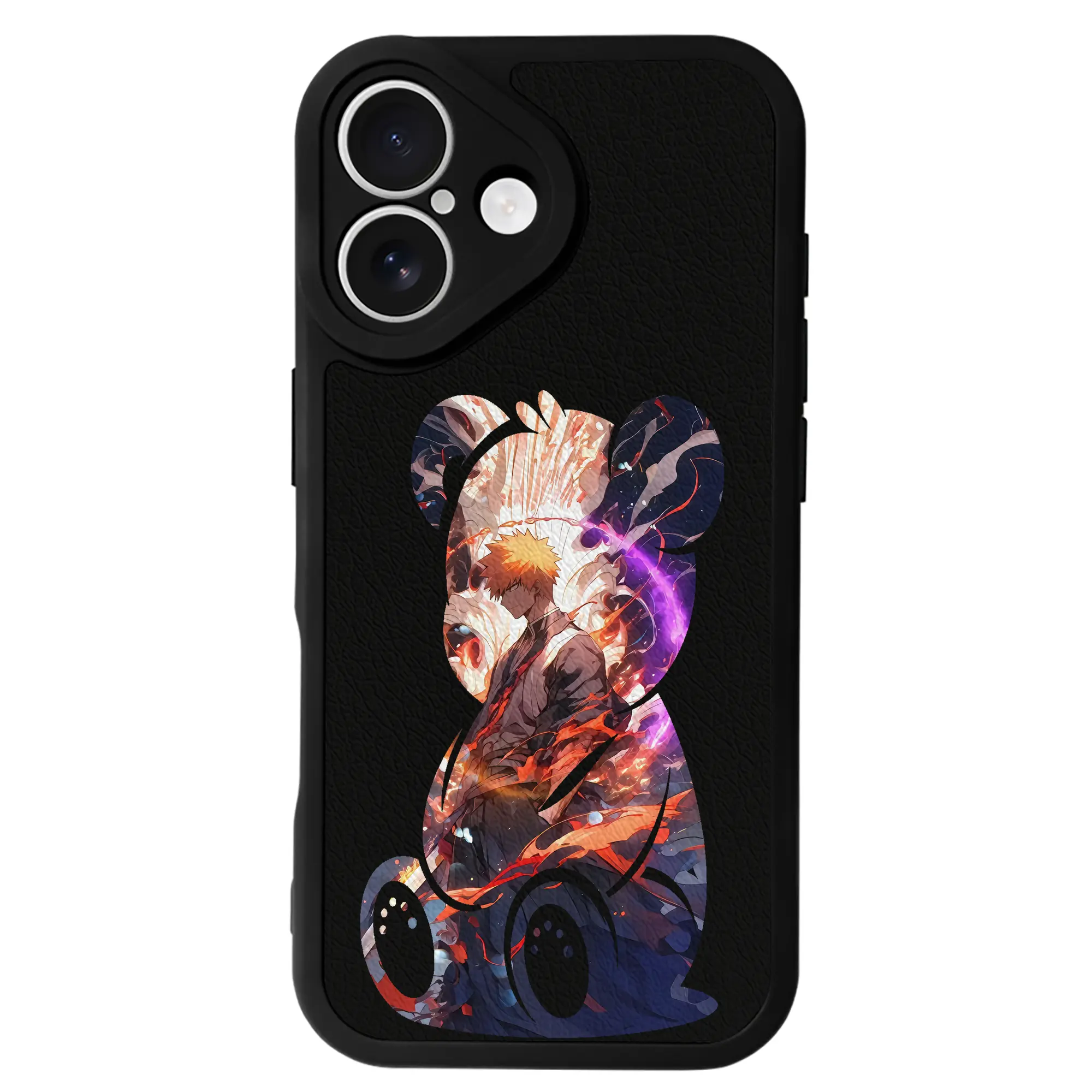 ブリーチ グッズ 黒崎 一護 - IPhone 16シリーズ対応 ・ シリコンスマホケース ・ レザー調 ・ 高精度フィット ・ 耐衝撃 ・ ワイヤレス充電対応 ・ 精密カット